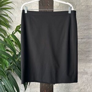 J. CREW Italian Wool Blend Classic #2 Pencil Straight Black Skirt Size 10